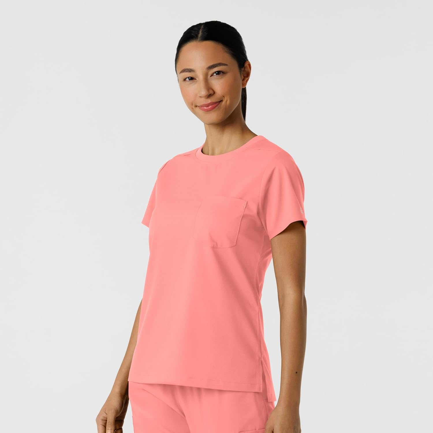image:imageWink Scrubs for Women Boundless Classic Tee with 1 PocketParadise Pink