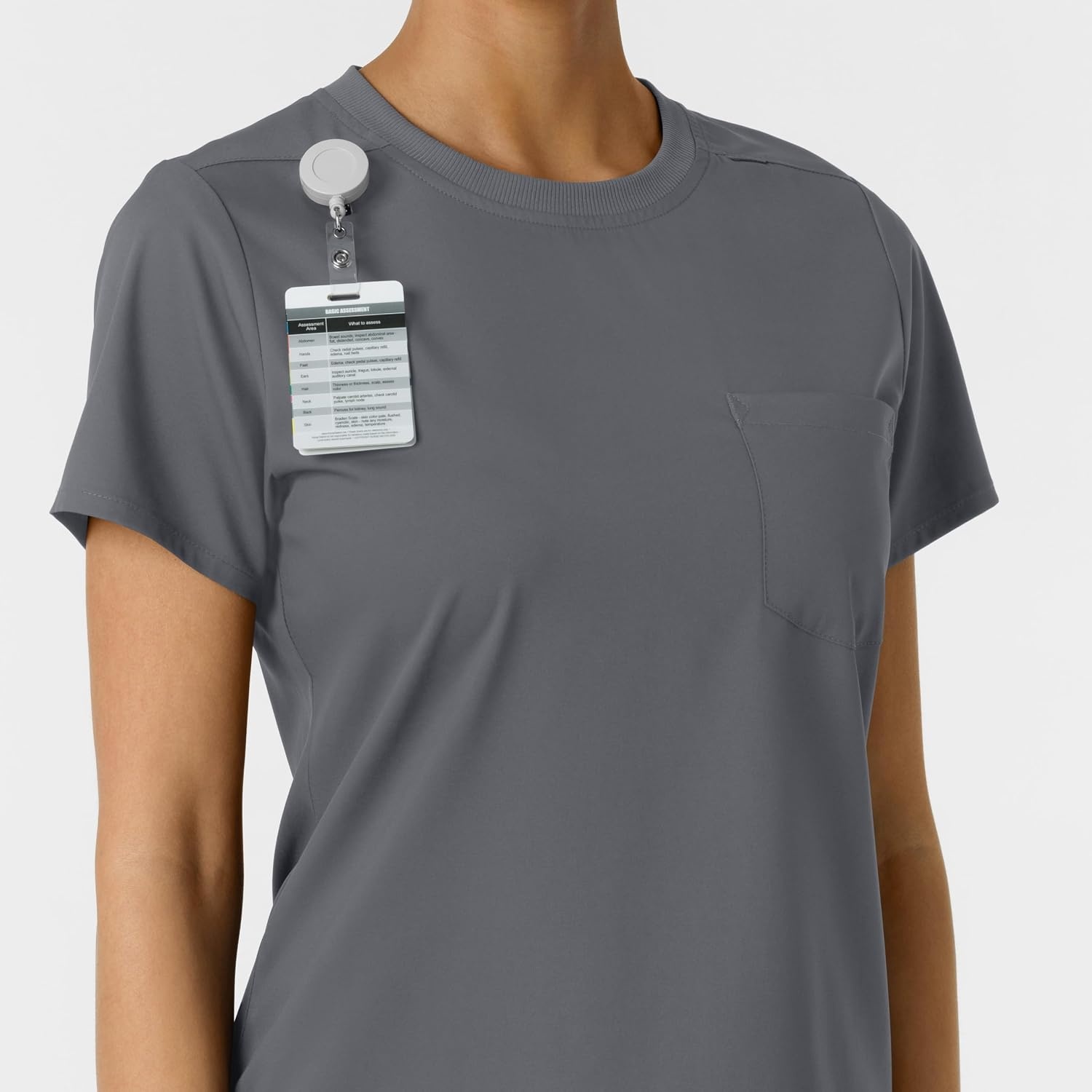 image:imageWink Scrubs for Women Boundless Classic Tee with 1 PocketPewter