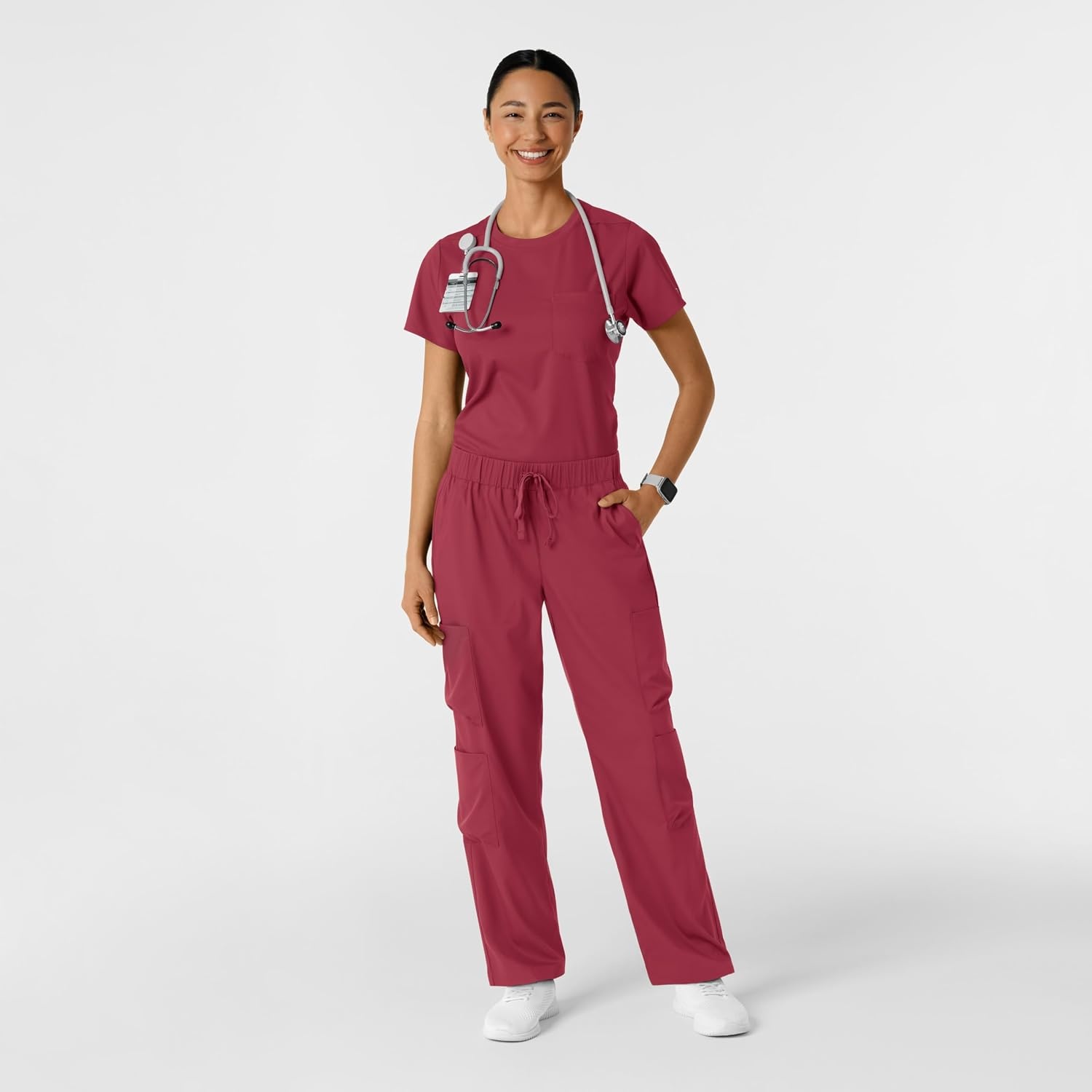 image:imageWink Scrubs for Women Boundless Classic Tee with 1 PocketRuby