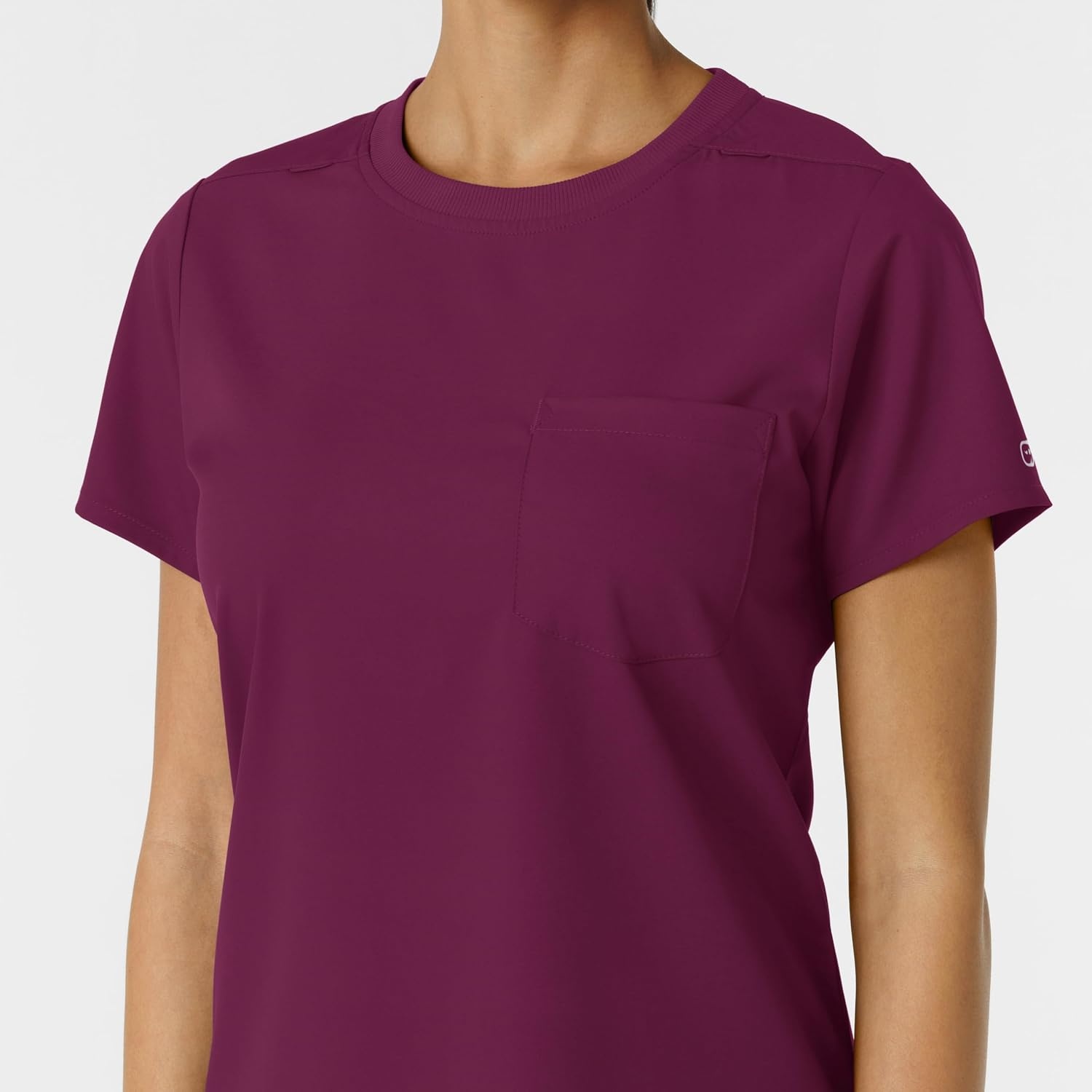 image:imageWink Scrubs for Women Boundless Classic Tee with 1 PocketWine