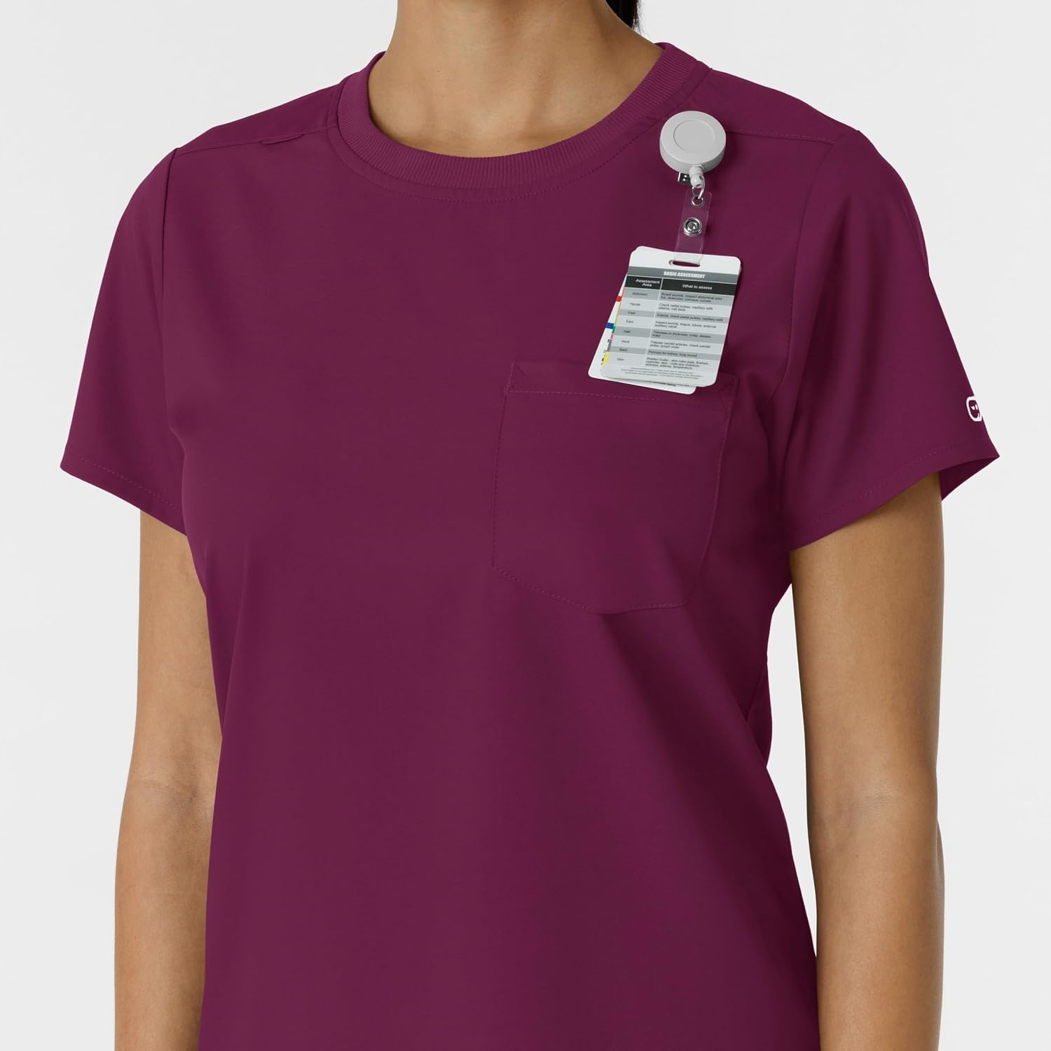 image:imageWink Scrubs for Women Boundless Classic Tee with 1 PocketWine
