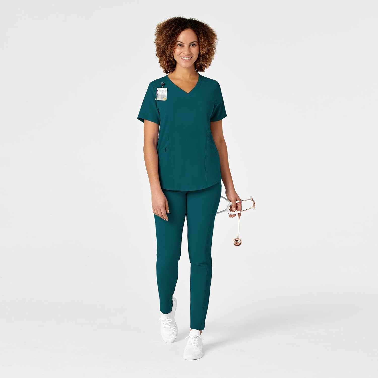 image:imageWonderWink Womens Womens VNeck Scrub TopCaribbean