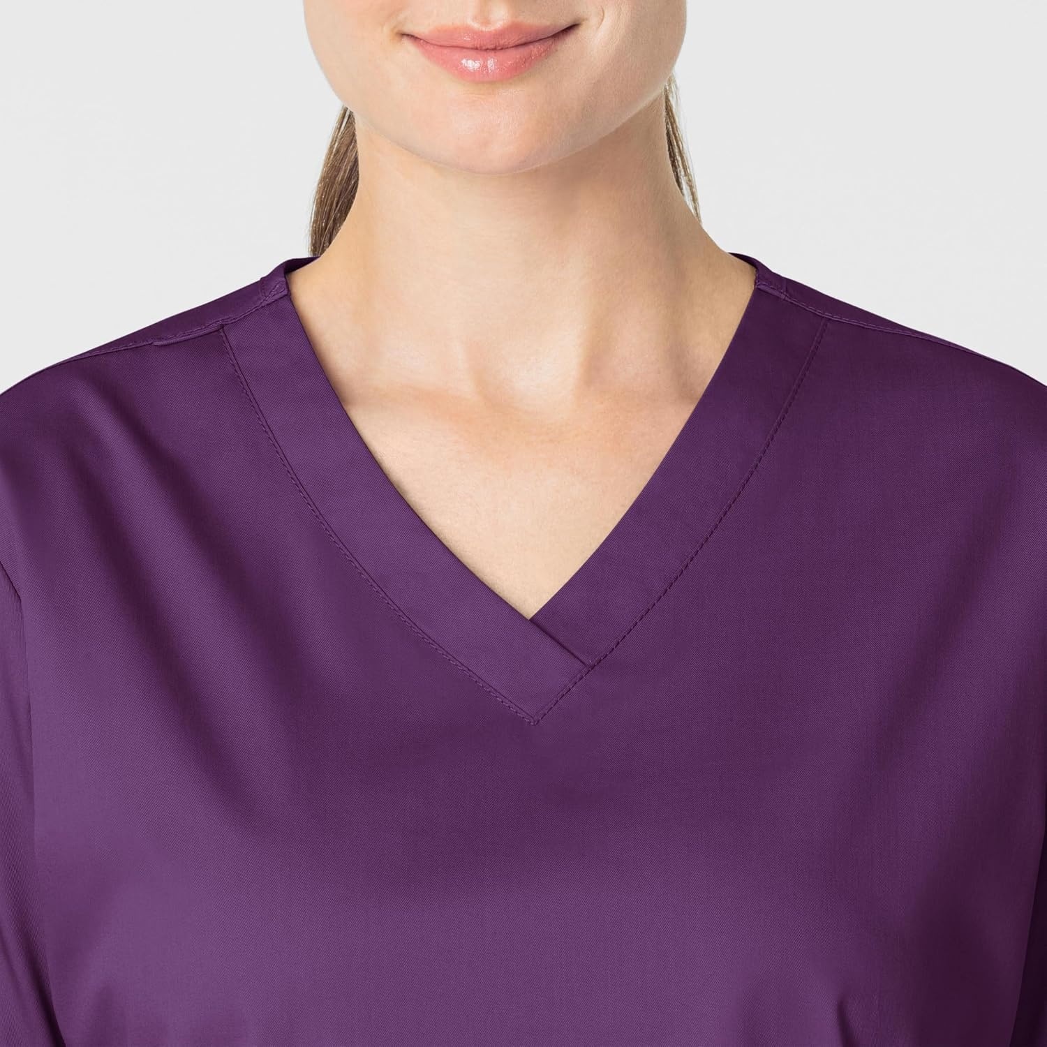 image:imageWonderWink Womens Womens VNeck Scrub TopEggplant