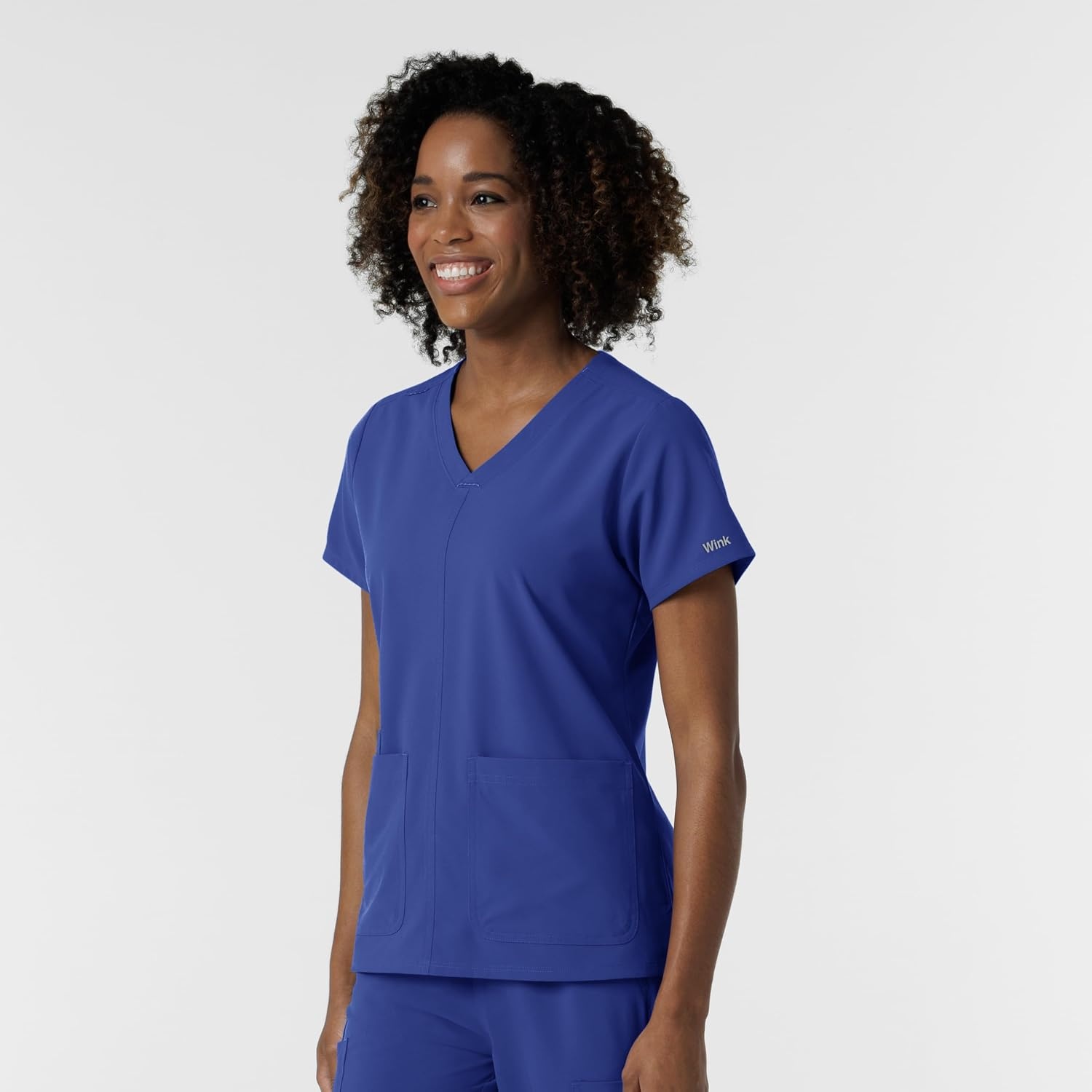 image:imageWonderWink Womens Womens VNeck Scrub TopGalaxy Blue