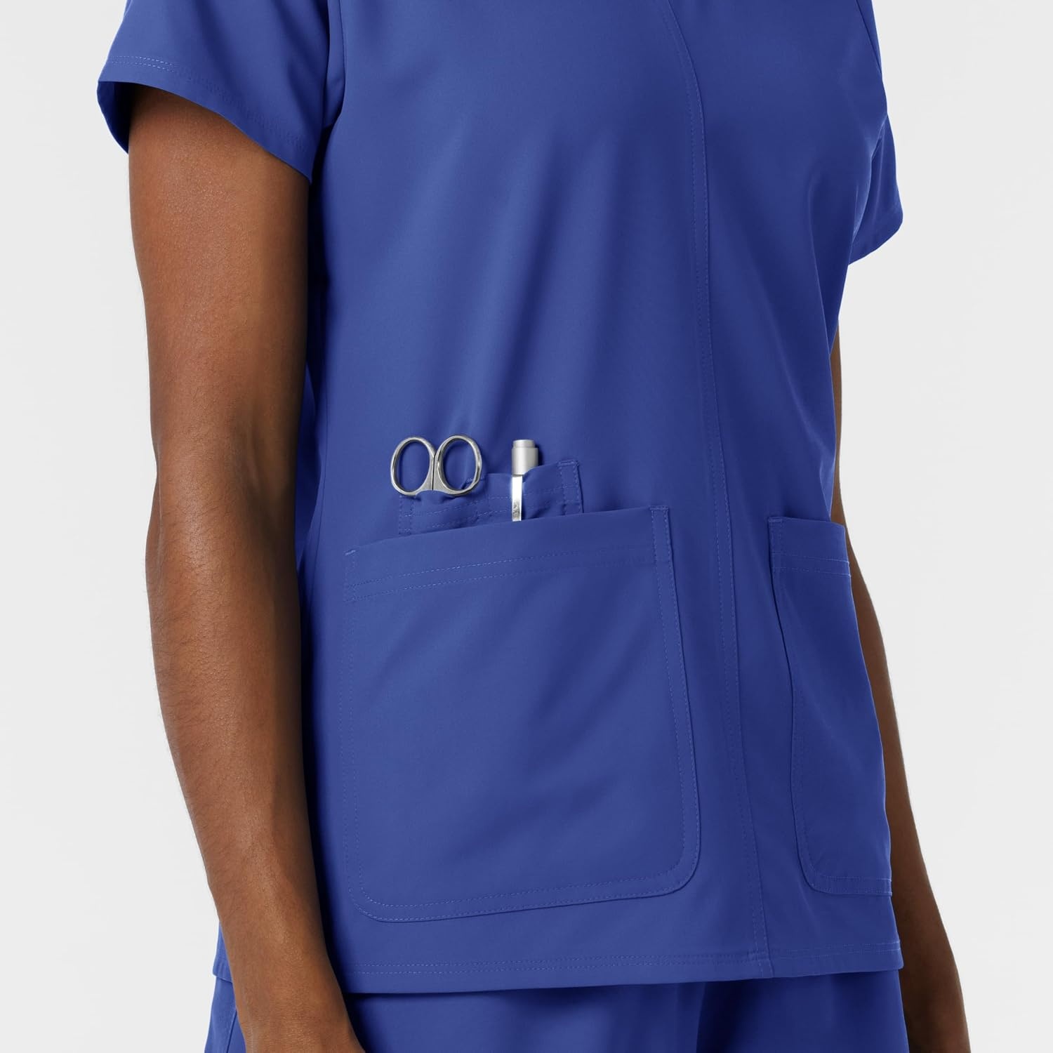 image:imageWonderWink Womens Womens VNeck Scrub TopGalaxy Blue