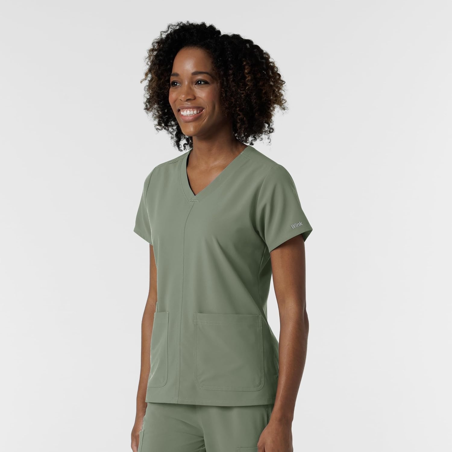 image:imageWonderWink Womens Womens VNeck Scrub TopSage