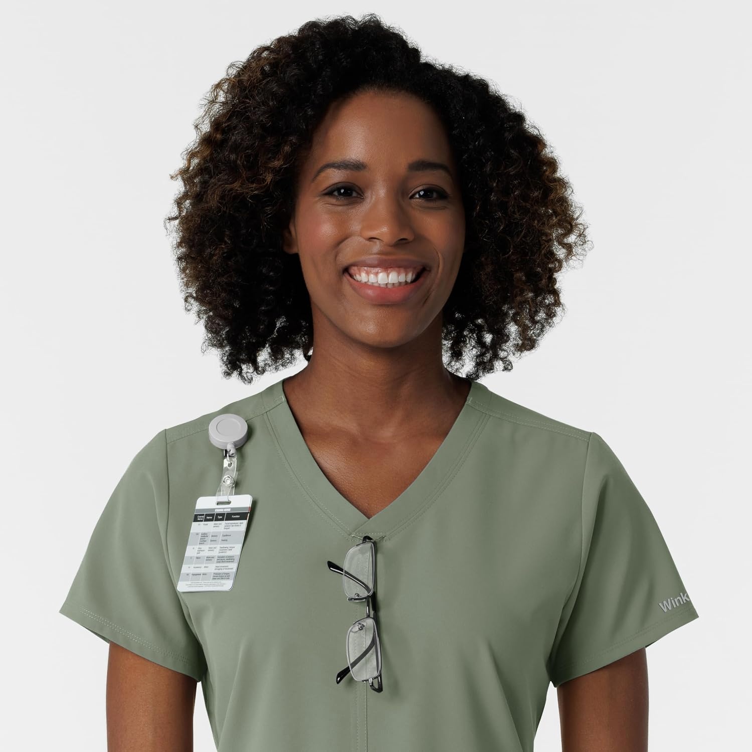 image:imageWonderWink Womens Womens VNeck Scrub TopSage