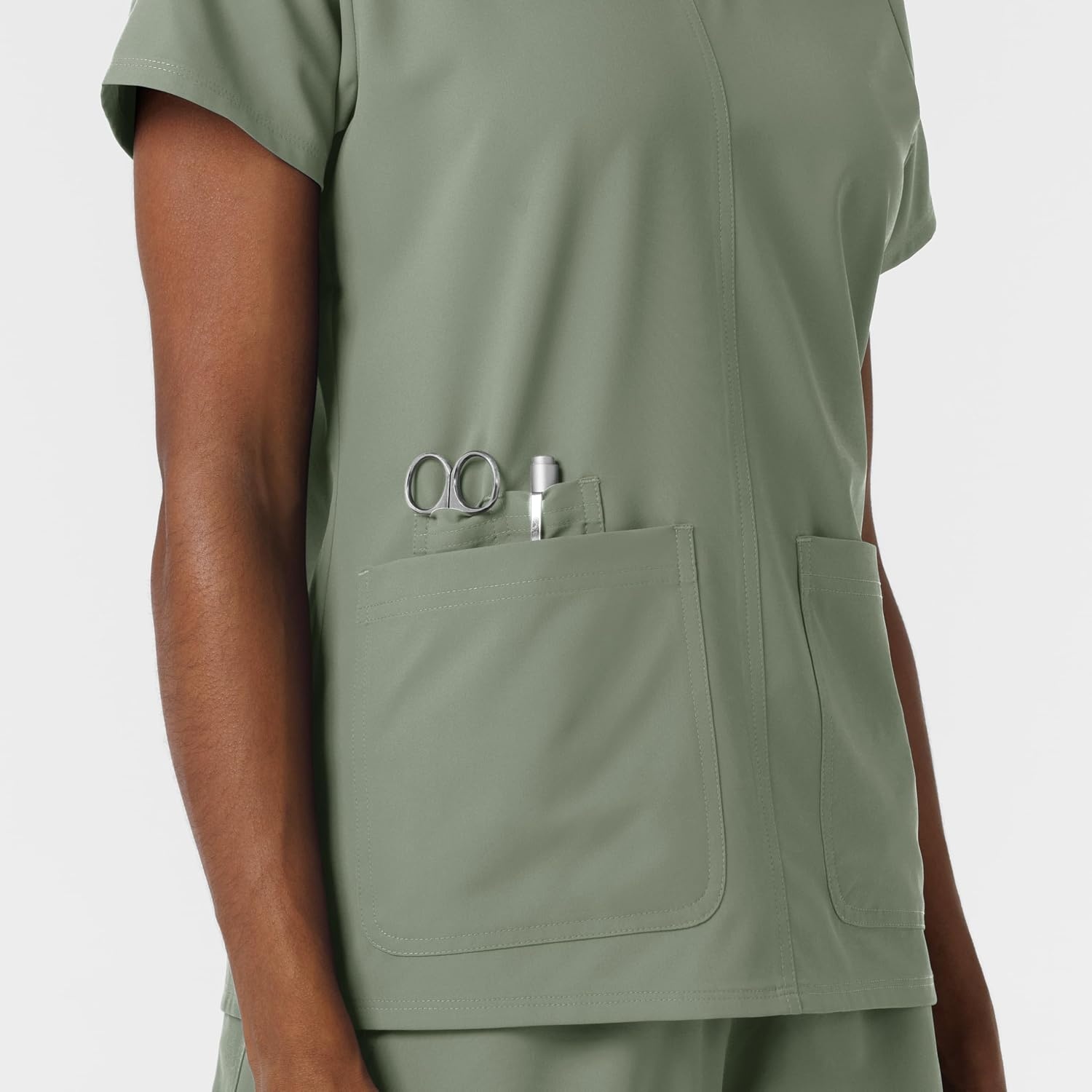 image:imageWonderWink Womens Womens VNeck Scrub TopSage
