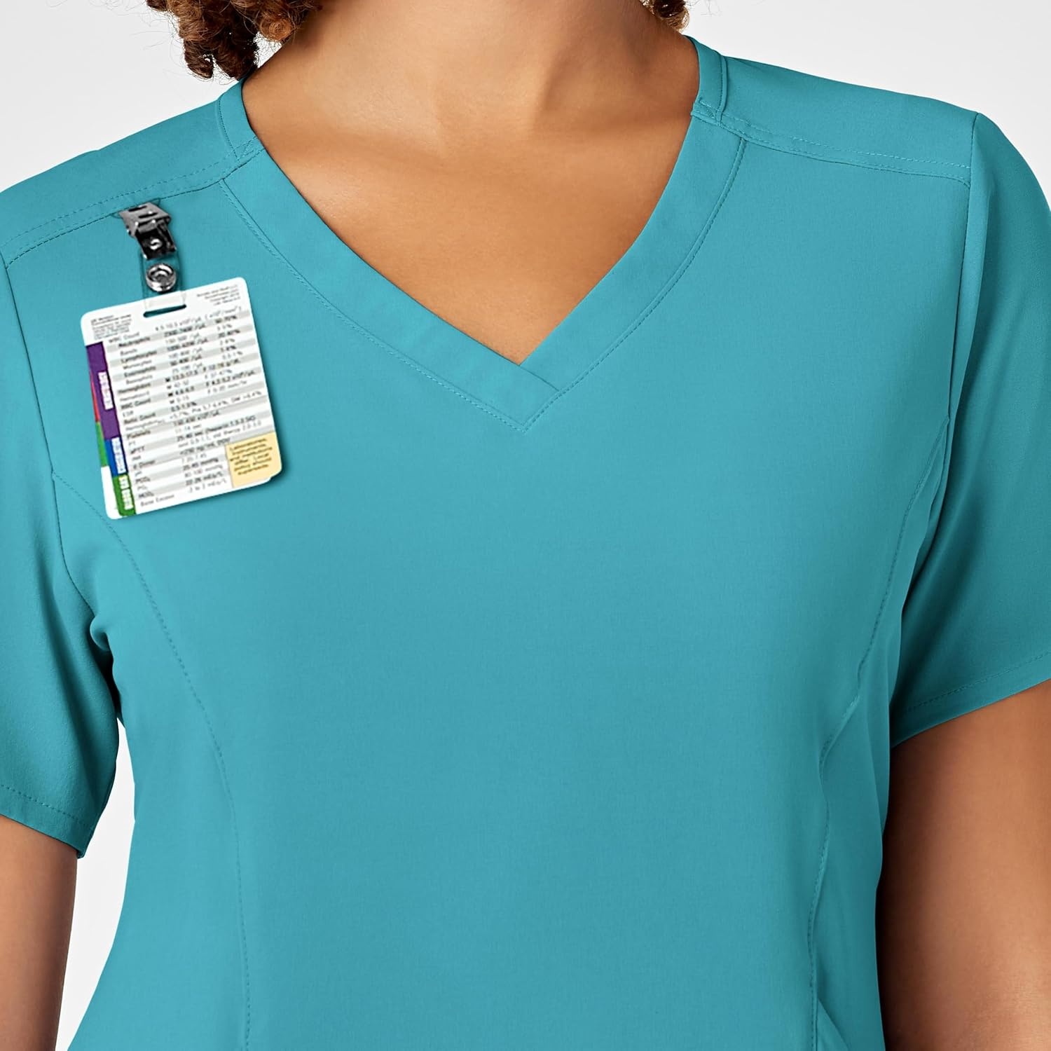 image:imageWonderWink Womens Womens VNeck Scrub TopTeal Blue