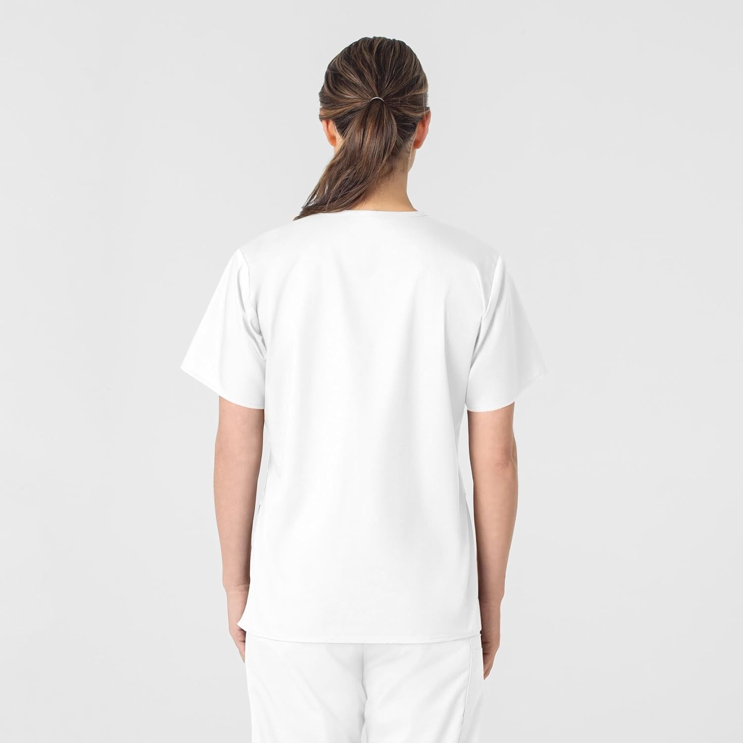 image:imageWonderWink Womens Womens VNeck Scrub TopWhite