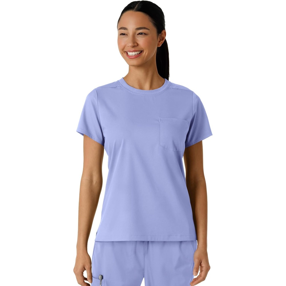 image:imageWink Scrubs for Women Boundless Classic Tee with 1 PocketCeil Blue