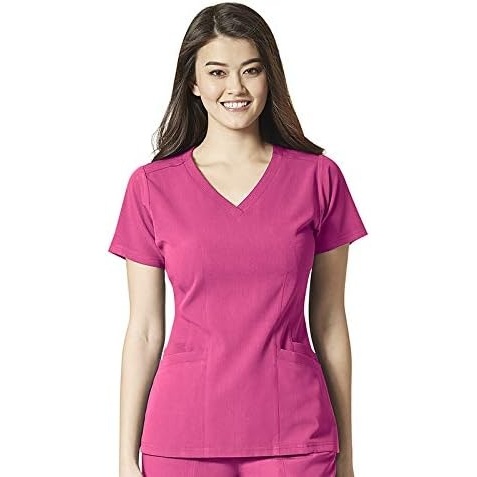 image:imageWonderWink Womens Womens Flex Back VNeck Scrub TopFuchsia