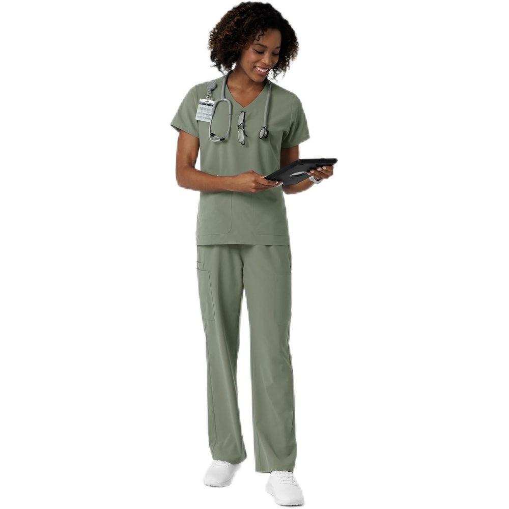 image:imageWonderWink Womens Womens VNeck Scrub TopSage
