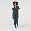 WINK Renew Women’s Mock Wrap Scrub Top(Caribbean Blue)
