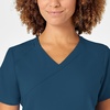 WINK Renew Women’s Mock Wrap Scrub Top(Caribbean Blue)