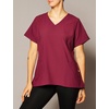 WINK Renew Women’s Mock Wrap Scrub Top(Wine)