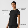 Wink Scrubs for Women, Boundless, Classic Tee with 1 Pocket(Black)