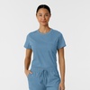 Wink Scrubs for Women, Boundless, Classic Tee with 1 Pocket(Pacific Blue)