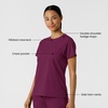 Wink Scrubs for Women, Boundless, Classic Tee with 1 Pocket(Wine)
