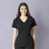 WonderWink Women’s Women’s Flex Back V-Neck Scrub Top(Black)