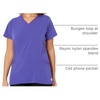 WonderWink Women’s Women’s Flex Back V-Neck Scrub Top(Grape)