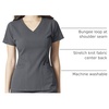 WonderWink Women’s Women’s Flex Back V-Neck Scrub Top(Pewter)