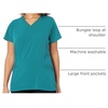 WonderWink Women’s Women’s Flex Back V-Neck Scrub Top(Teal Blue)