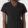 WonderWink Women’s Women’s V-Neck Scrub Top(Black)