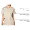 WonderWink Women’s Women’s V-Neck Scrub Top(Khaki)