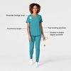 WonderWink Women’s Women’s V-Neck Scrub Top(Teal Blue)