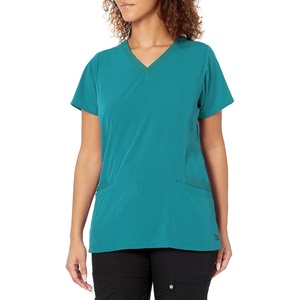 WonderWink Women’s Women’s Flex Back V-Neck Scrub Top(Teal Blue)