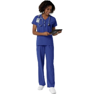 WonderWink Women’s Women’s V-Neck Scrub Top(Galaxy Blue)