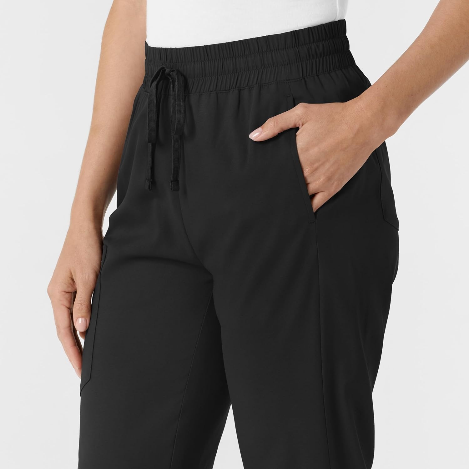 image:imageWINK Boundless Womens Bootcut Scrub Pant Womens Scrub Pant Teal Mid RiseBlack