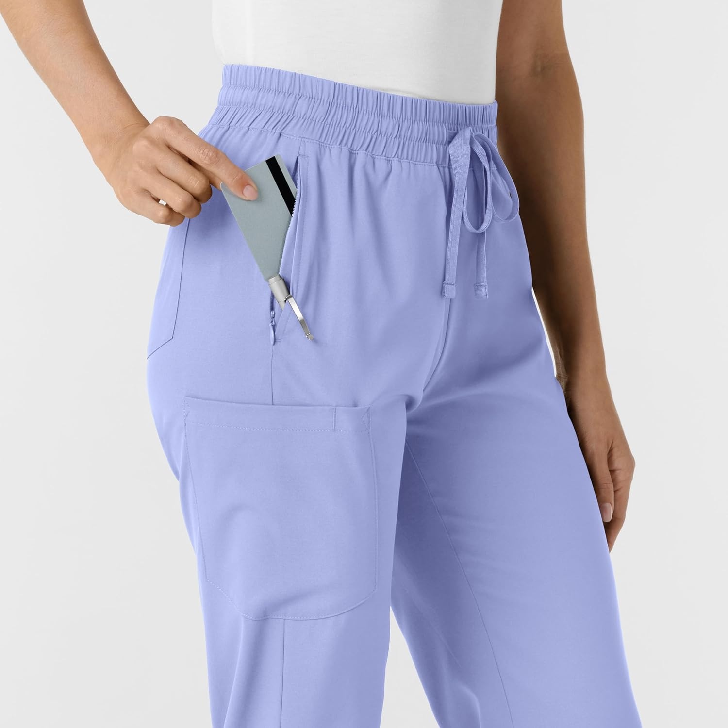 image:imageWINK Boundless Womens Bootcut Scrub Pant Womens Scrub Pant Teal Mid RiseCeil Blue