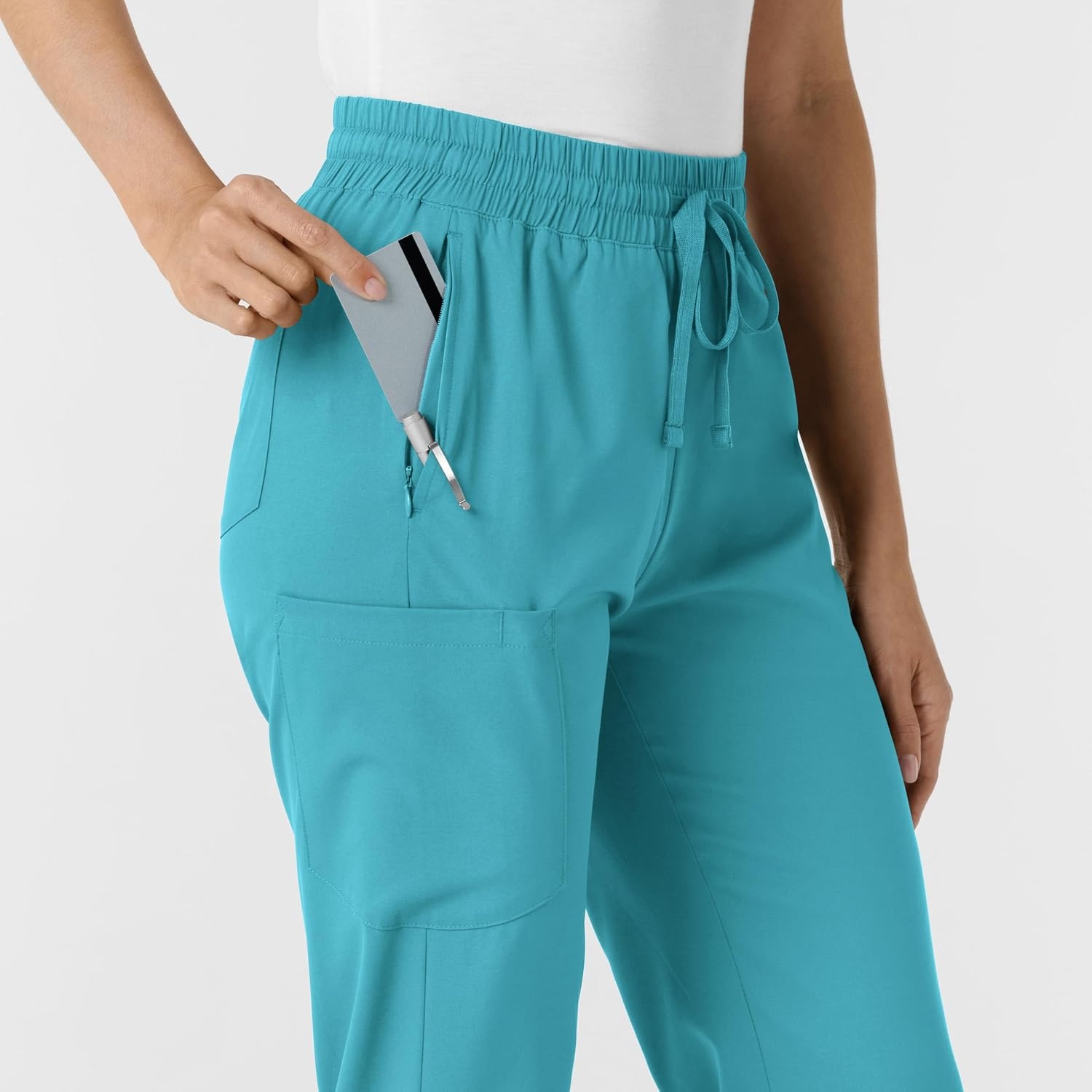 image:imageWINK Boundless Womens Bootcut Scrub Pant Womens Scrub Pant Teal Mid RiseTeal