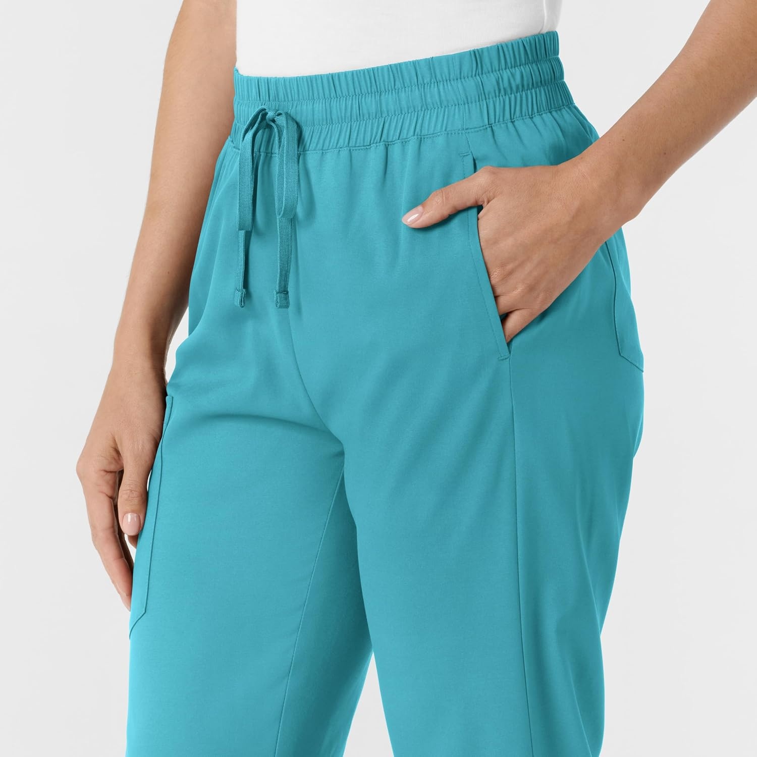 image:imageWINK Boundless Womens Bootcut Scrub Pant Womens Scrub Pant Teal Mid RiseTeal