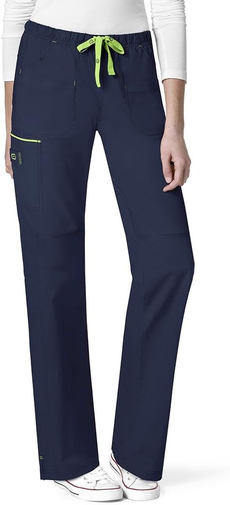 image:imageWonderWink Womens Wonderflex Joy Denim Style Staight Leg Scrub PantBlack