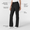 WINK Boundless Women’s Bootcut Scrub Pant | Womens Scrub Pant Teal Mid Rise(Black)