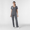 WINK Boundless Women’s Bootcut Scrub Pant | Womens Scrub Pant Teal Mid Rise(Pewter)