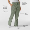 WINK Boundless Women’s Bootcut Scrub Pant | Womens Scrub Pant Teal Mid Rise(Sage)