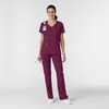 WINK Boundless Women’s Bootcut Scrub Pant | Womens Scrub Pant Teal Mid Rise(Wine)
