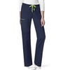 WonderWink Women’s Wonderflex Joy Denim Style Staight Leg Scrub Pant(Black)