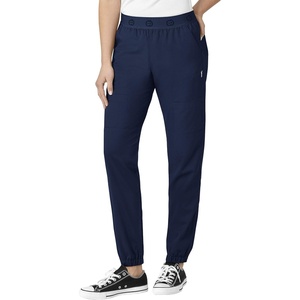 Wink Women’s Slim Cargo Jogger Pant | Womens Scrub Pant White Mid Rise(Navy)