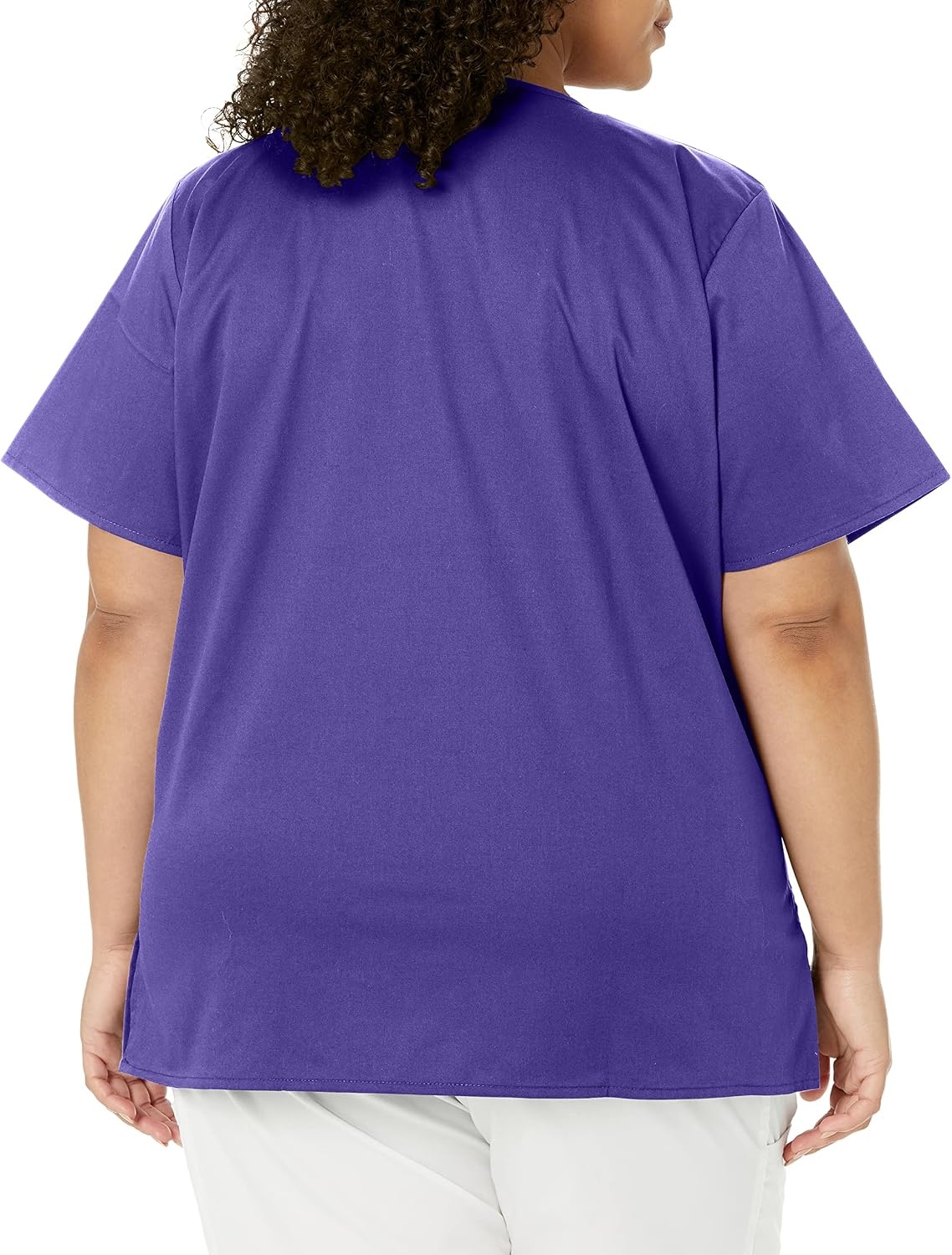 image:imageWINK WonderWORK Womens Mock Wrap Scrub TopGrape