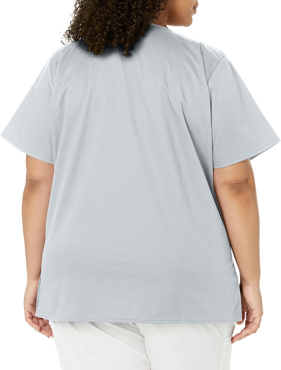 image:imageWINK WonderWORK Womens Mock Wrap Scrub TopGrey