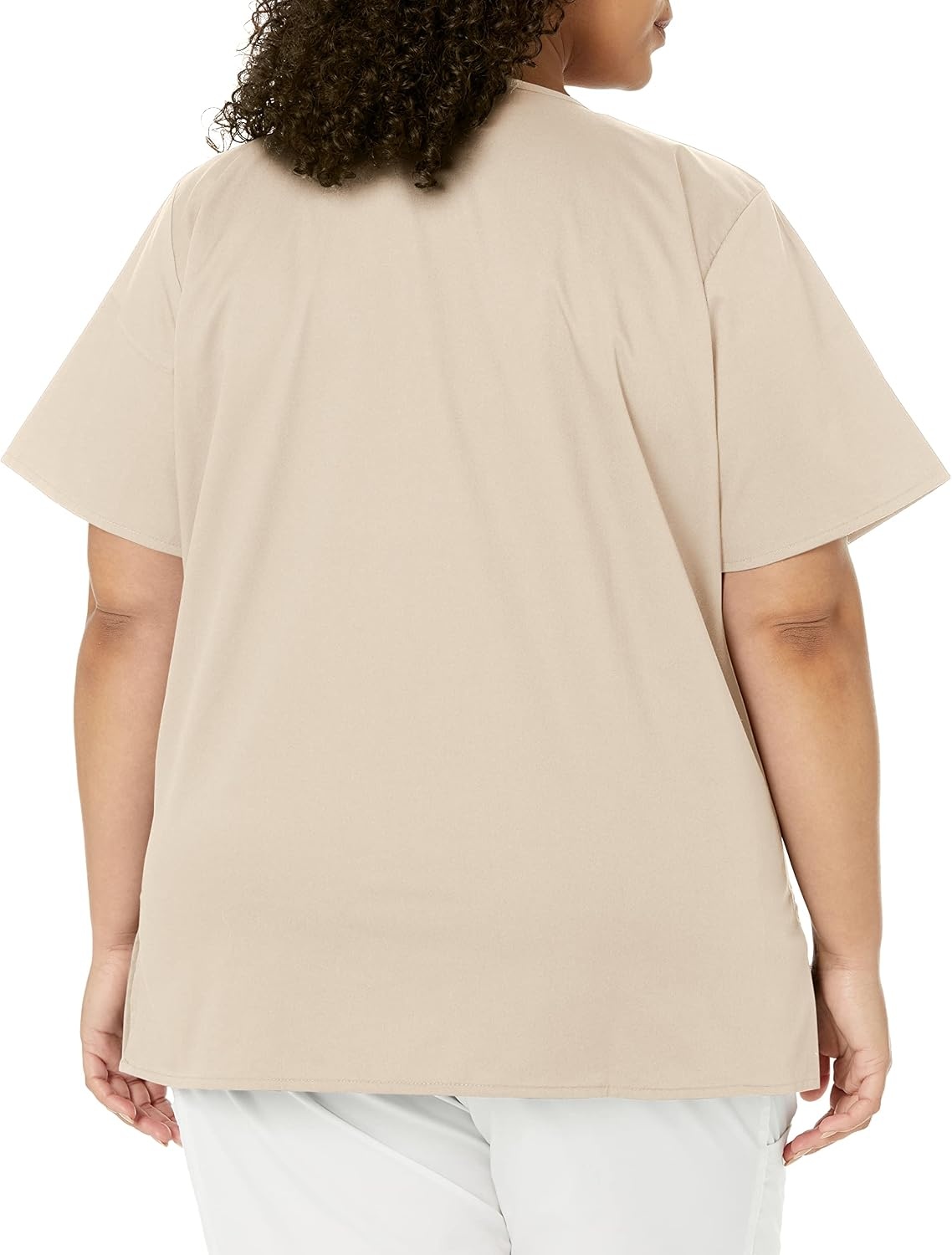 image:imageWINK WonderWORK Womens Mock Wrap Scrub TopKhaki