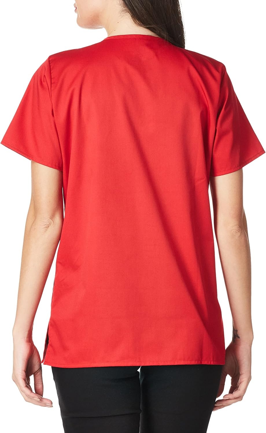 image:imageWINK WonderWORK Womens Mock Wrap Scrub TopRed