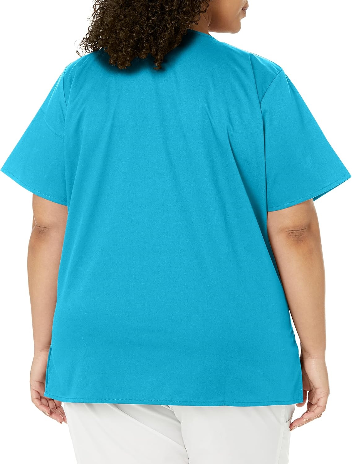 image:imageWINK WonderWORK Womens Mock Wrap Scrub TopTeal