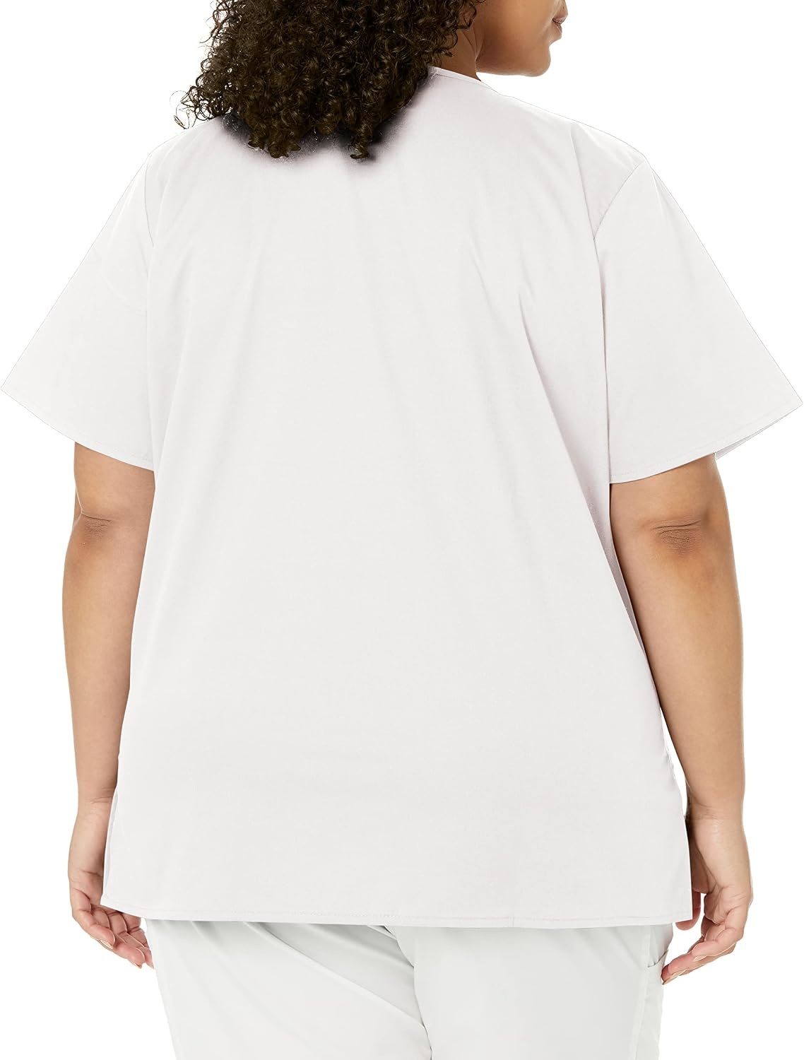 image:imageWINK WonderWORK Womens Mock Wrap Scrub TopWhite