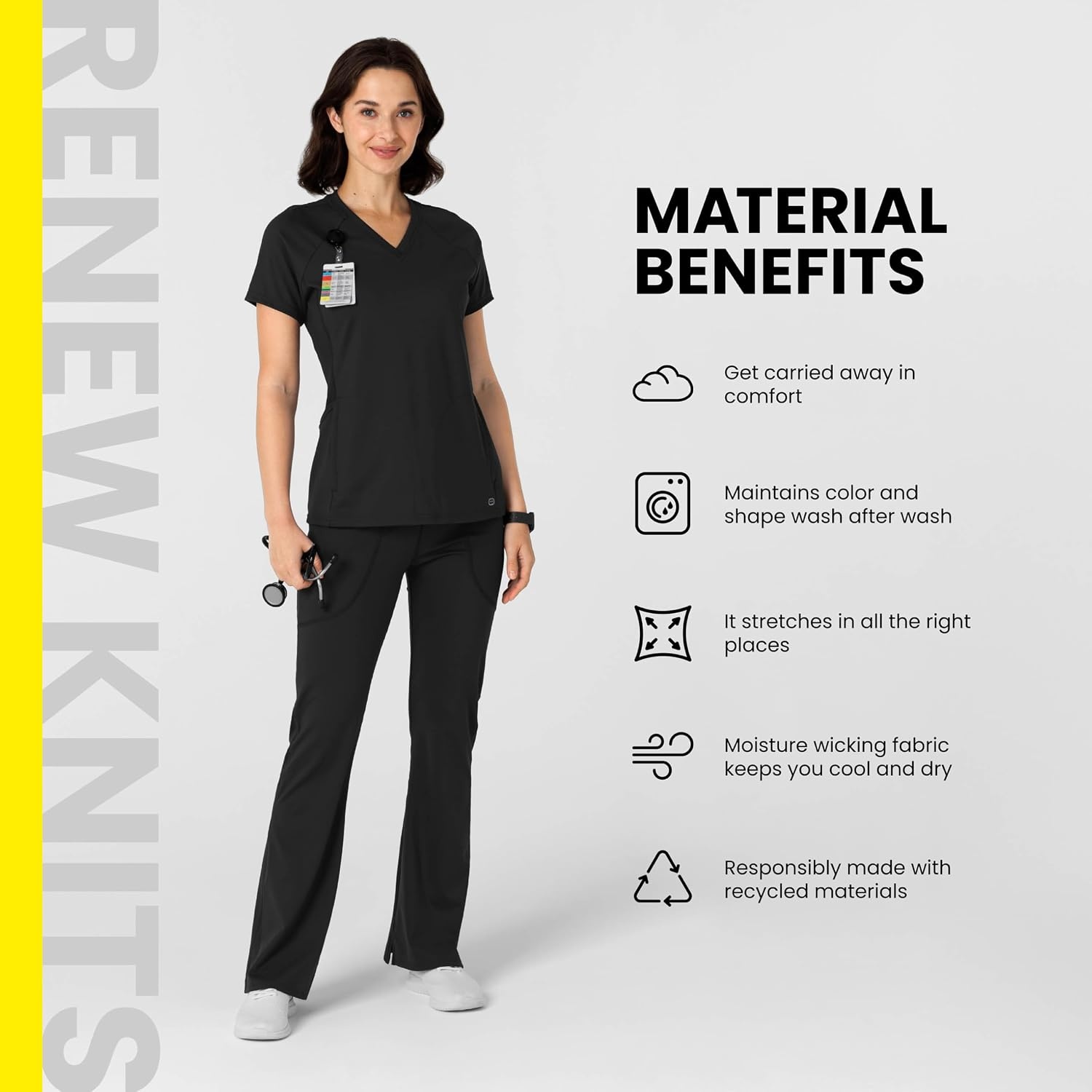 image:imageWink PRO Womens 4 Pocket VNeck Scrub TopBahama Breeze